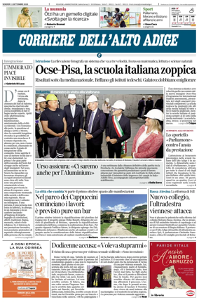 Cover of Corriere dell'Alto Adige