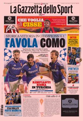 Cover of La Gazzetta dello Sport - Milano