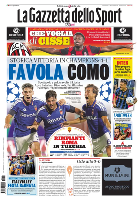 Cover of La Gazzetta dello Sport - Roma