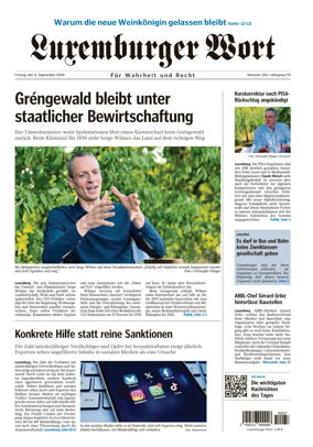 Cover of Luxemburger Wort