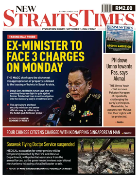 Cover of New Straits Times