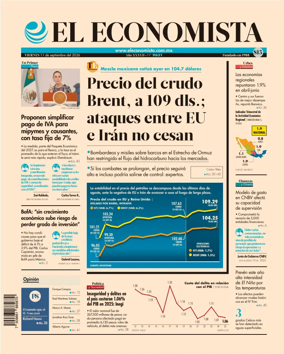 Cover of El Economista (Mexico)