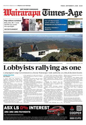 Cover of Wairarapa Times-Age (NZ)