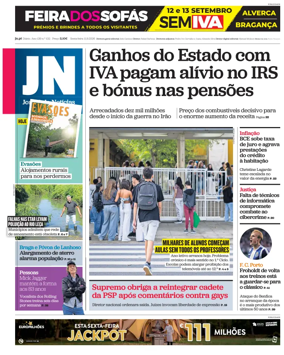 Cover of Jornal de Noticias