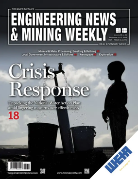 Cover of Engineering News and Mining Weekly