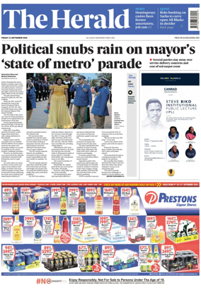 Cover of The Herald (South Africa)
