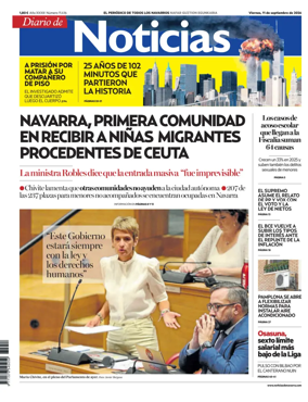 Cover of Diario de Noticias (Spain)