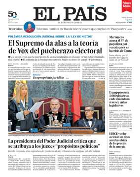 Cover of EL PAIS primera edicion