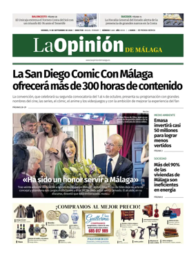 Cover of La Opinion de Malaga