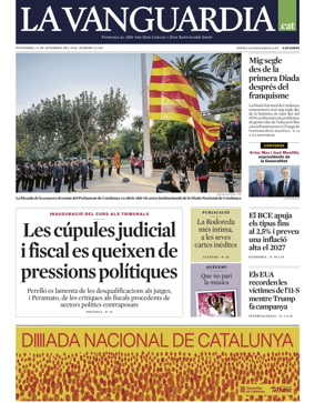 Cover of La Vanguardia (Catalonia - 1st edition)
