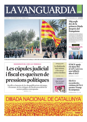 Cover of La Vanguardia (Catala)