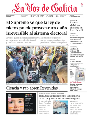 Cover of La Voz de Galicia (Arousa)