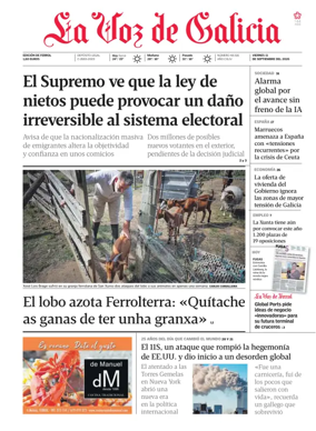 Cover of La Voz de Galicia (Ferrol)