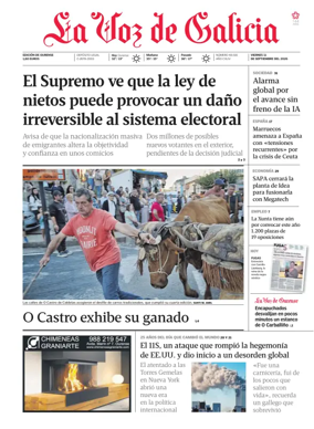 Cover of La Voz de Galicia (Ourense)