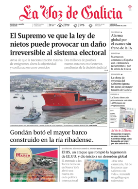Cover of La Voz de Galicia (Viveiro)