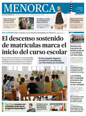 Cover of Menorca Diario Insular
