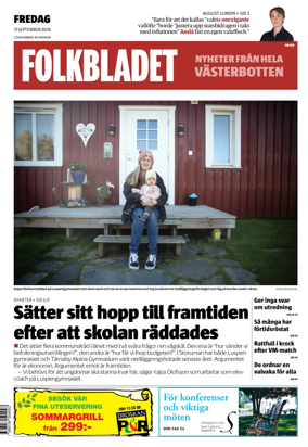 Cover of Folkbladet Vasterbotten