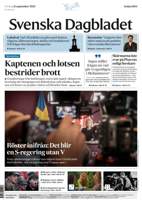 Cover of Svenska Dagbladet