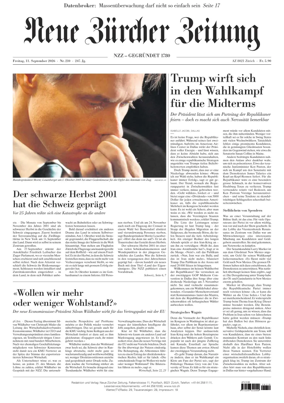 Cover of Neue Zurcher Zeitung
