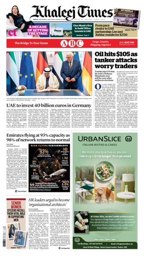 Cover of Khaleej Times