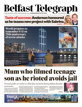 Cover of Belfast Telegraph