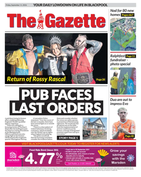 Cover of Blackpool Gazette