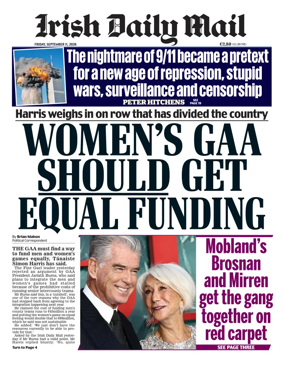 Cover of Irish Daily Mail