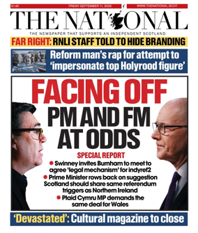 Cover of The National (Scotland)