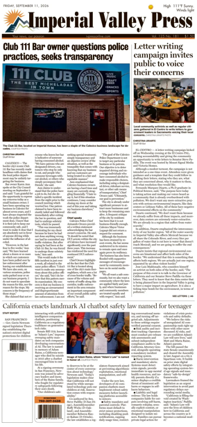 Cover of Imperial Valley Press