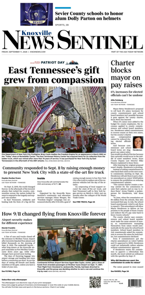 Cover of Knoxville News Sentinel