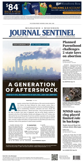 Cover of Milwaukee Journal Sentinel