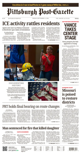 Cover of Pittsburgh Post-Gazette