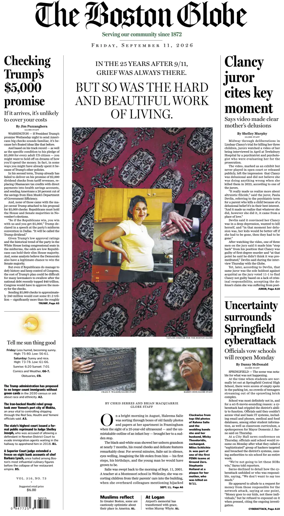 Cover of The Boston Globe