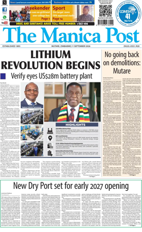 Cover of The Manica Post