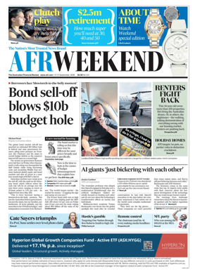 Cover of The Australian Financial Review