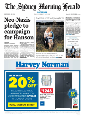 Cover of The Sydney Morning Herald