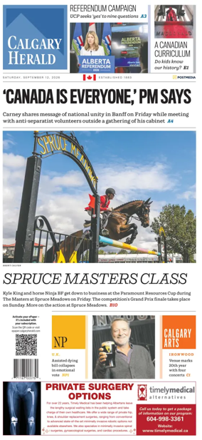 Cover of Calgary Herald