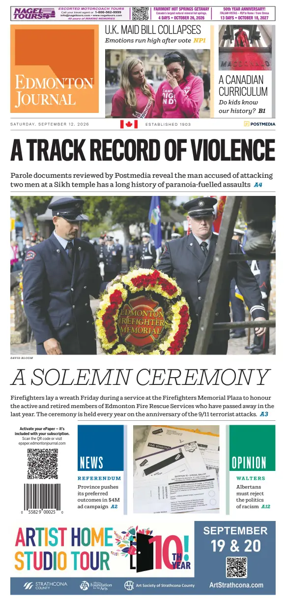 Cover of Edmonton Journal