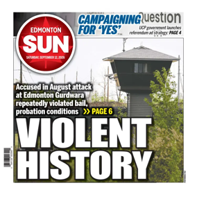 Cover of Edmonton Sun