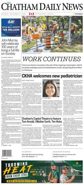Cover of The Chatham Daily News