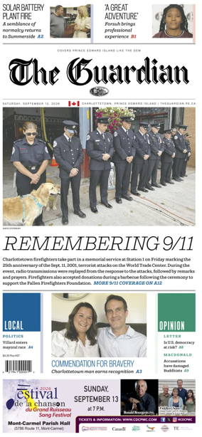 Cover of The Guardian (Charlottetown)