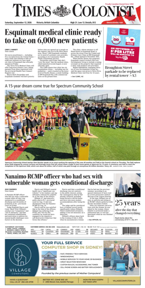 Cover of Times Colonist