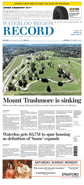 Cover of Waterloo Region Record