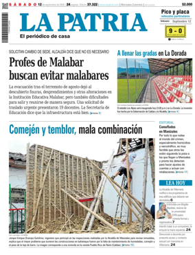 Cover of La Patria (Colombia)