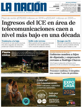 Cover of La Nacion (Costa Rica)