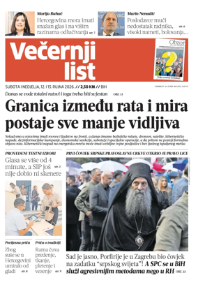 Cover of Vecernji list BiH