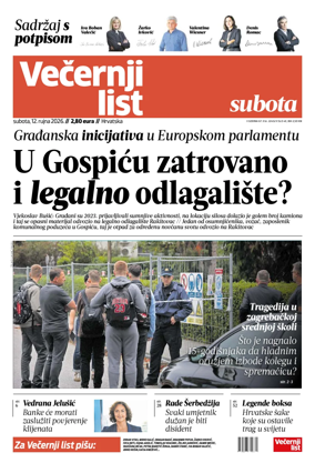 Cover of Vecernji list - Hrvatska