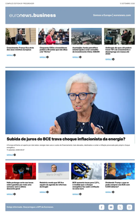 Cover of Euronews Business (Portuguese)