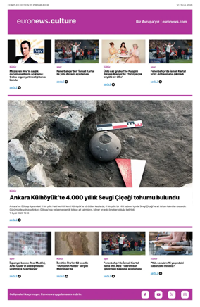 Cover of Euronews Culture and Sport (Turkish) Compiled Edition