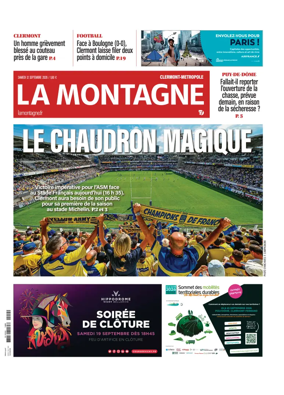 Cover of La Montagne (Clermont-Metropole)